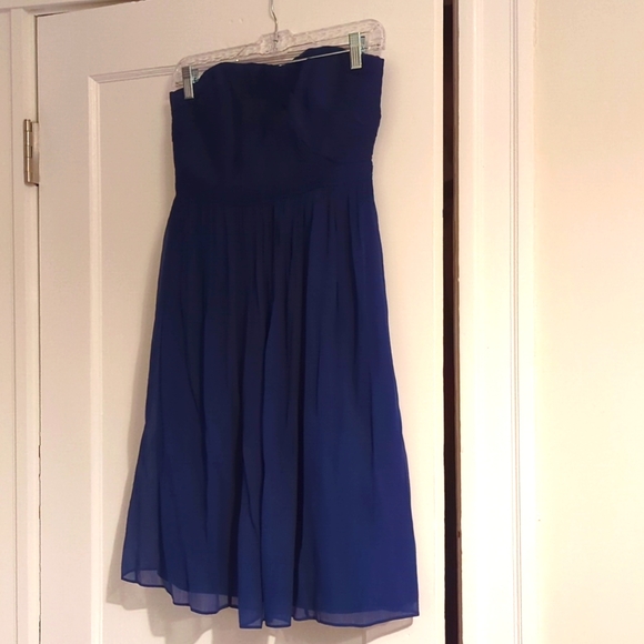 J. Crew | Dresses | Jcrew Strapless Bridesmaid Dress In Navy | Poshmark